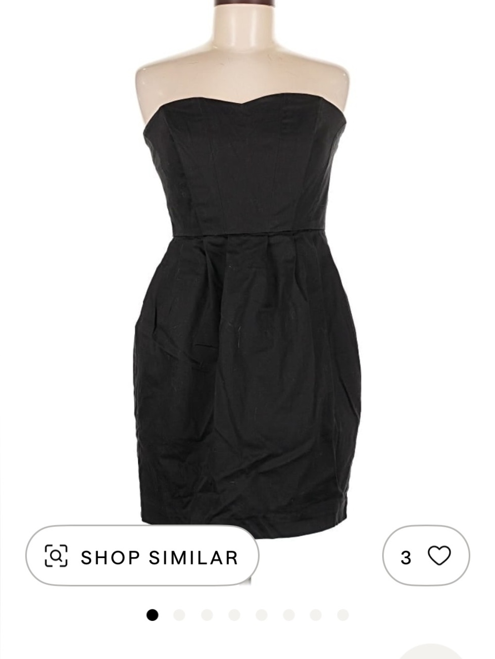 Tan H&M strapless sweetheart dress 10- the black dress is so you can see it on